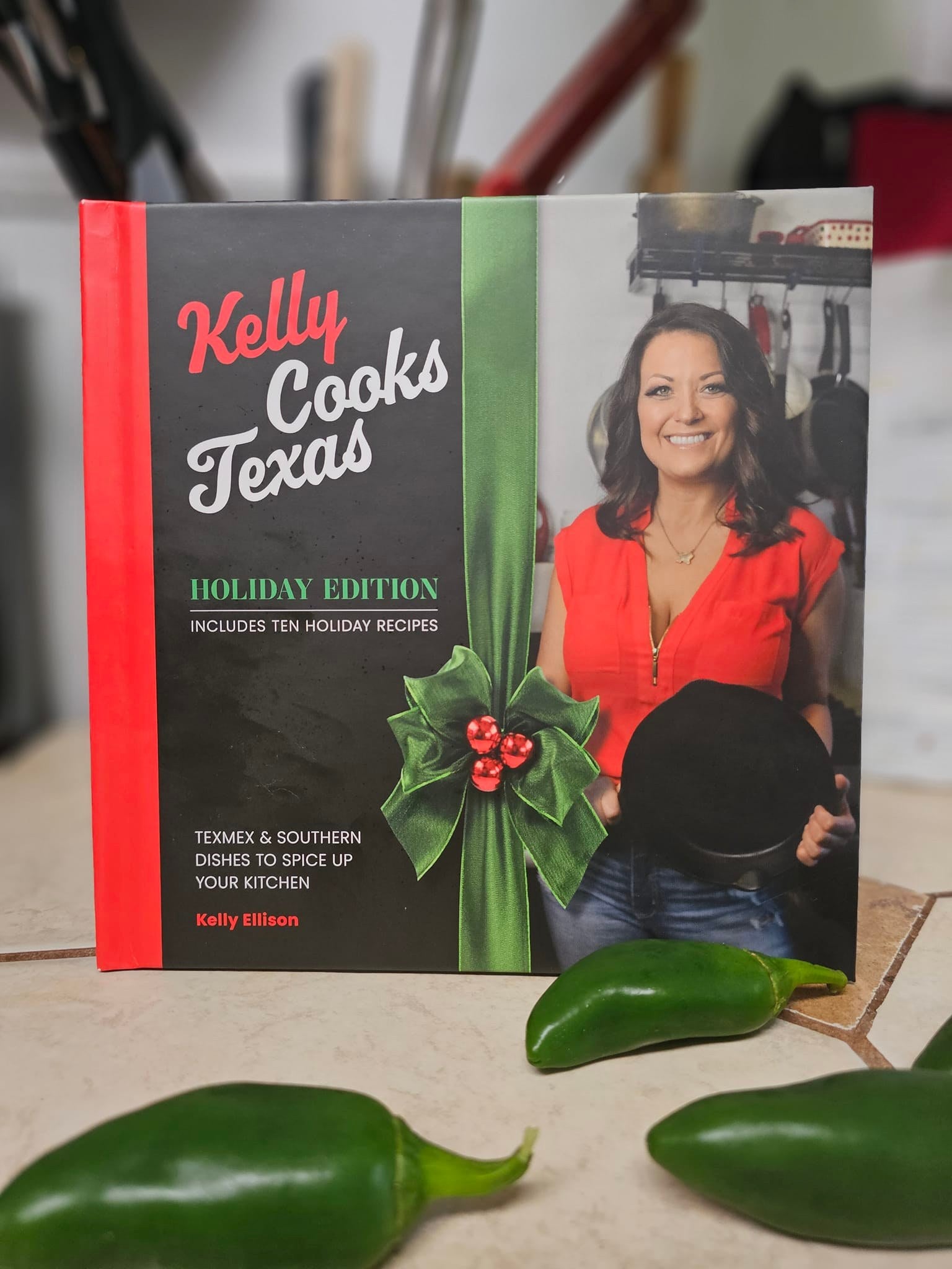 Custom-signed "Kelly Cooks Texas" Holiday edition Cookbook - Personalized Gift for You or Someone You Love